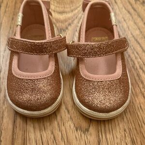 Glittery Rose Gold Keds Kate Spade Collection. Size 2M like NEW